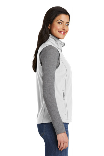6324-Marshmallow-3-L325MarshmallowModelSide2-337W L325 - Port Authority® Ladies Core Soft Shell Vest
