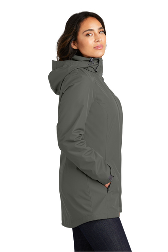 23095-StormGrey-3-L123StormGreyModelSide-337W L123 Port Authority® Women's All-Weather 3-in-1 Jacket