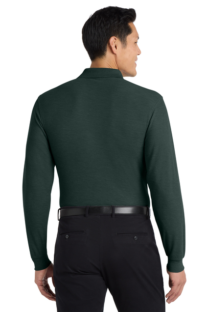 424Wx635H-1557-DarkGreen-2-K500LSDarkGreenModelBack2 K500LS Port Authority® Silk Touch™ Long Sleeve Polo
