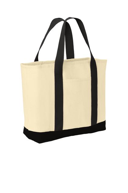 424Wx635H-2528-NatBlack-2-B400NatBlackBagRight B400 Port Authority® - Ideal Twill Two-Tone Shopping Tote